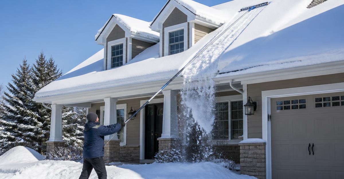 How to Remove Snow from a Roof Safely?