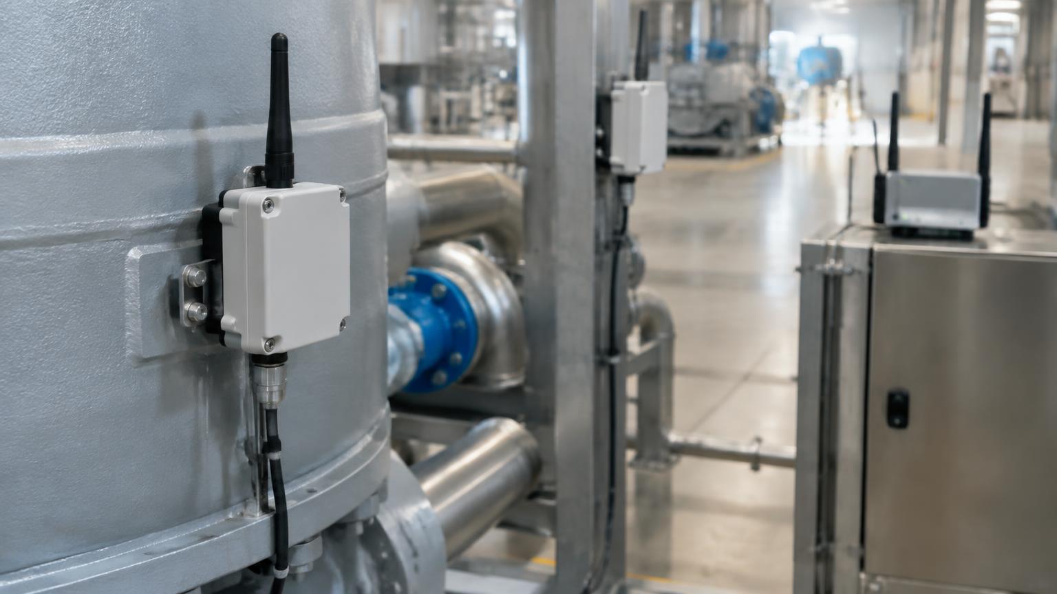 LoRa-gateway teollisuuslaitoksessa yhdistää mittaustiedot valvontajärjestelmään