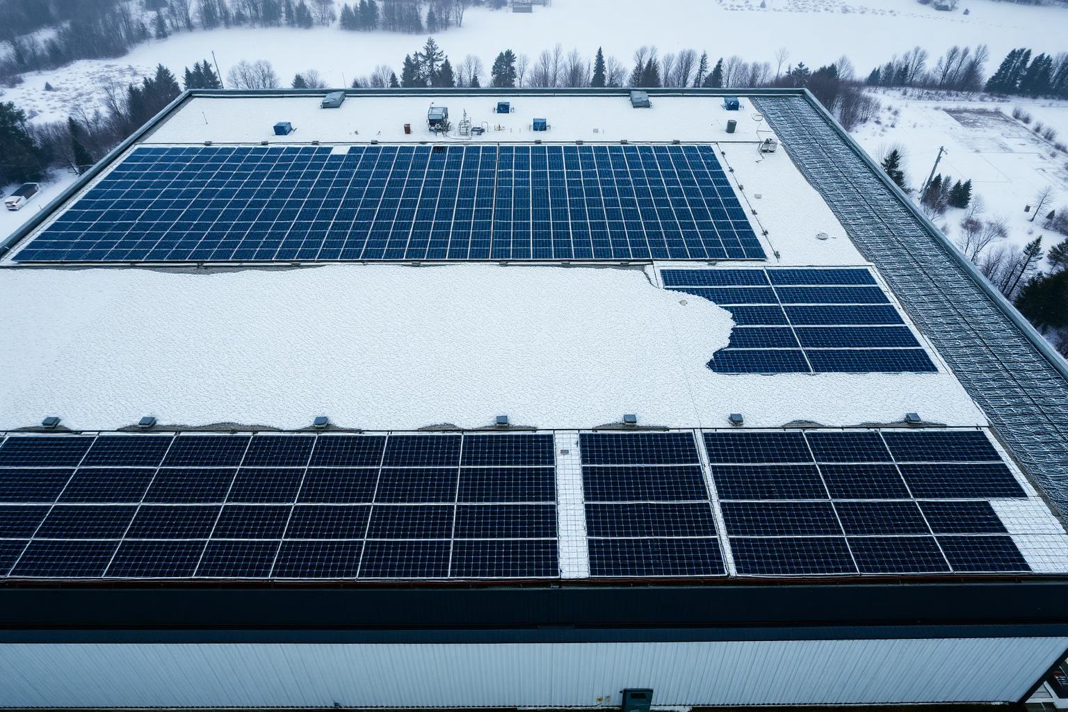 Solceller på tak med snölast och begränsad bärighet